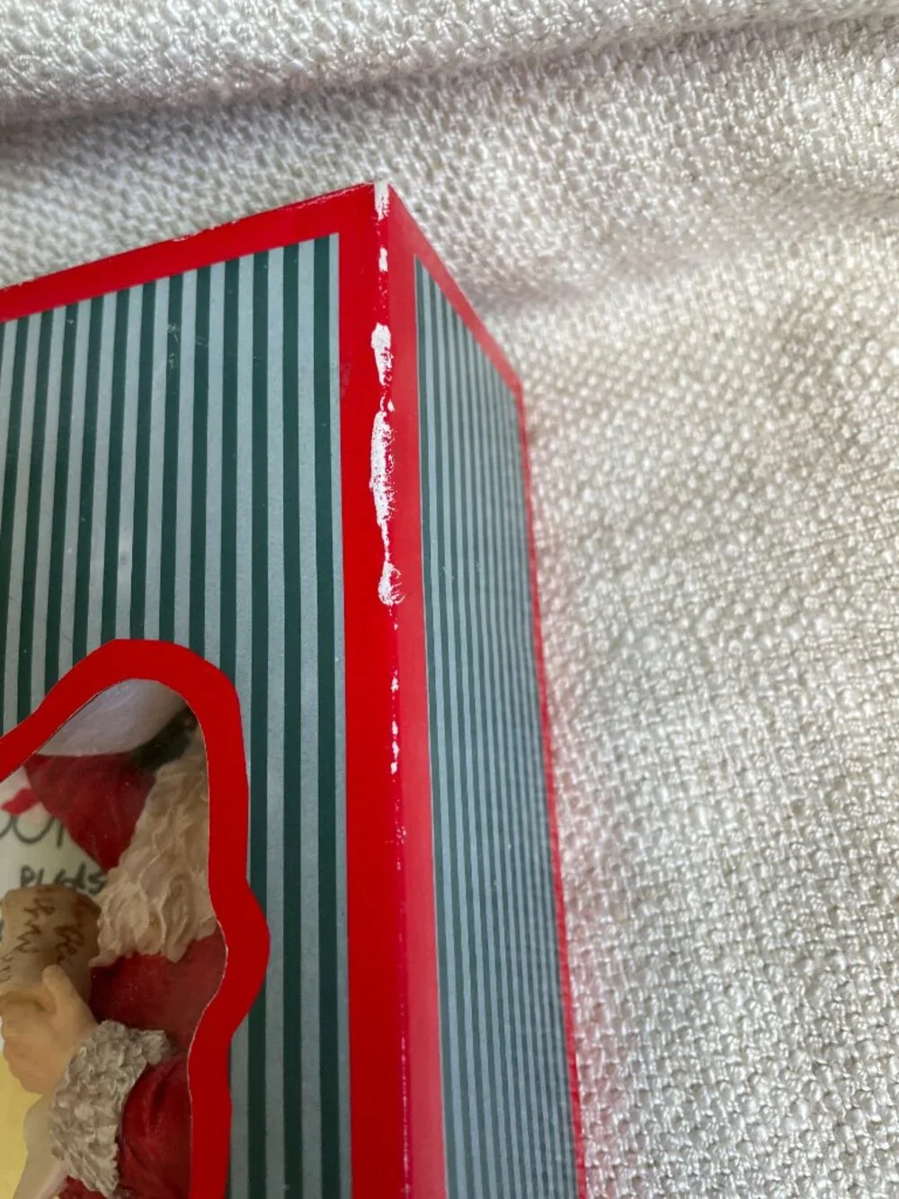 Vintage Ornate 3D Resin Christmas Santa Toys Picture Frame Fits 5x7” Photo NIB
